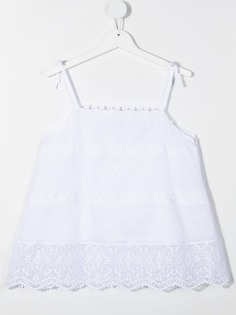 Ermanno Scervino Junior топ с вышивкой