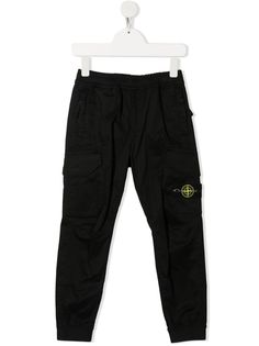 Stone Island Junior брюки карго с нашивкой-логотипом