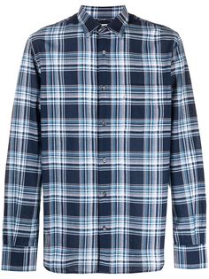 Aspesi рубашка из сирсакера в клетку