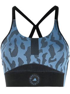 adidas by Stella McCartney спортивный бюстгальтер с абстрактным принтом