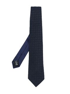 Emporio Armani фактурный галстук с узором зигзаг