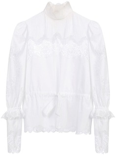 Dolce & Gabbana блузка с кружевом и прозрачными вставками