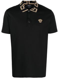 Versace рубашка поло с вышивкой Medusa