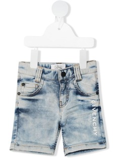 Givenchy Kids джинсовые шорты с логотипом