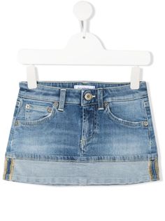 Dondup Kids джинсовая юбка с эффектом потертости