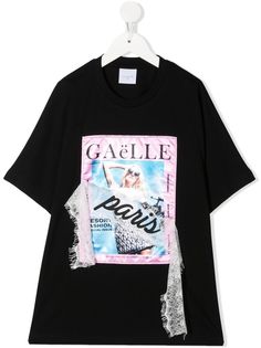 Gaelle Paris Kids платье-футболка с графичным принтом