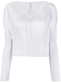 Pleats Please Issey Miyake плиссированный кардиган без застежки