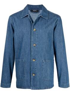 A.P.C. джинсовая куртка с накладными карманами