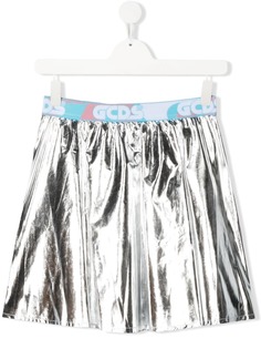 Gcds Kids юбка с эффектом металлик и логотипом