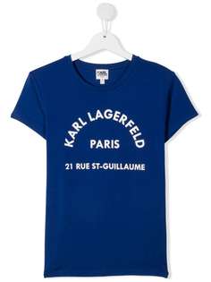 Karl Lagerfeld Kids футболка с принтом Rue St-Guillaume
