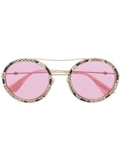 Gucci Eyewear солнцезащитные очки в круглой оправе