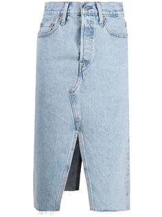 Levis деконструированная джинсовая юбка