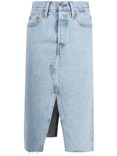 Levis деконструированная джинсовая юбка