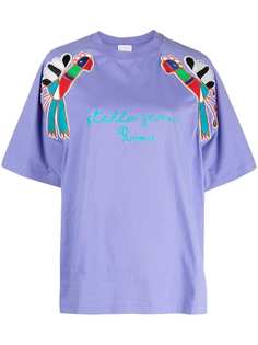 Stella Jean футболка с вышивкой и логотипом