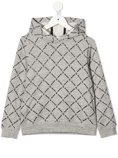 Zadig & Voltaire Kids клетчатое худи с логотипом