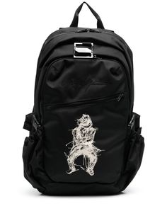 Yohji Yamamoto рюкзак с графичным принтом