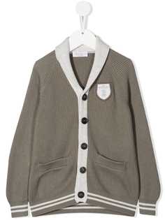 Brunello Cucinelli Kids кардиган в рубчик