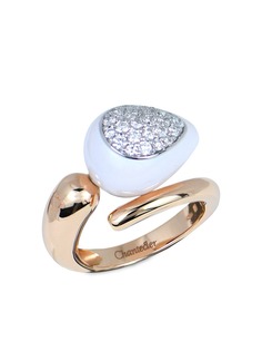 CHANTECLER кольцо из розового золота с бриллиантом и кораллом