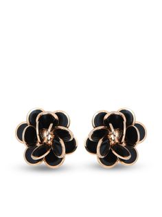 CHANTECLER эмалированные серьги Paillettes из розового золота