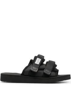 Suicoke шлепанцы на липучках с логотипом