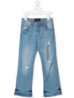 John Richmond Junior джинсы с эффектом потертости и логотипом