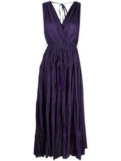 P.A.R.O.S.H. ярусное платье макси с жатым эффектом