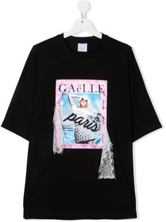 Gaelle Paris Kids платье-футболка с графичным принтом