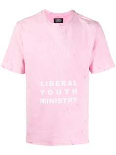 Liberal Youth Ministry футболка с графичным принтом и эффектом потертости