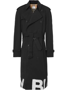 Burberry тренч с поясом и логотипом