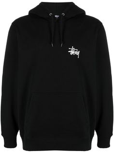 Stussy худи с логотипом и отделкой в рубчик