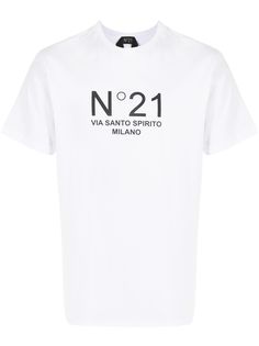 Nº21 футболка с круглым вырезом и логотипом