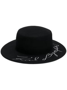 Karl Lagerfeld шляпа с вышитым логотипом