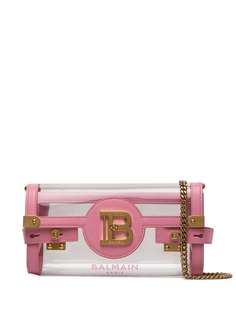 Balmain pink BBuzz transparent leather cross body bag