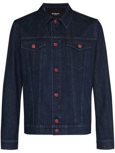 Kiton джинсовая куртка с контрастными пуговицами