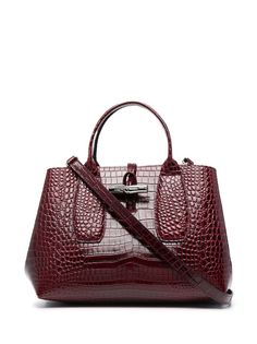 Longchamp сумка-тоут Roseau с тиснением под кожу крокодила