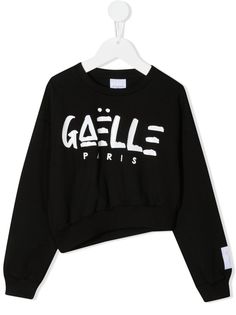 Gaelle Paris Kids толстовка асимметричного кроя с логотипом