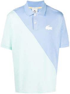 Lacoste двухцветная рубашка поло с нашивкой-логотипом