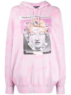 Versace Jeans Couture худи с кулиской и графичным принтом
