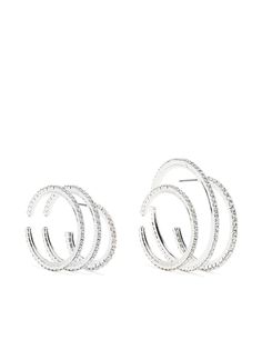 Magda Butrym серьги-кольца с кристаллами