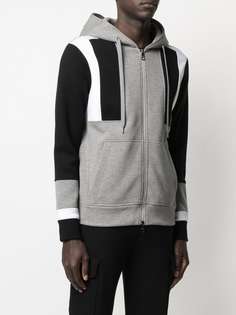 Neil Barrett худи на молнии со вставками