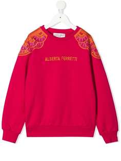 Alberta Ferretti Kids толстовка с вышитым логотипом