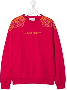 Alberta Ferretti Kids толстовка с вышитым логотипом