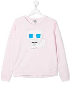 Karl Lagerfeld Kids толстовка с принтом Choupette