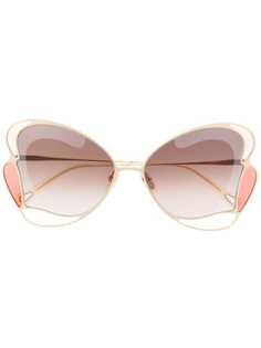 Chloé Eyewear затемненные солнцезащитные очки в оправе бабочка