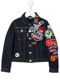 Dsquared2 Kids джинсовая куртка с нашивками