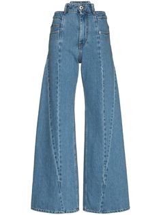 Maison Margiela широкие джинсы с вырезами