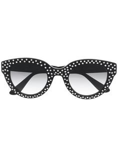 Emmanuelle Khanh солнцезащитные очки в оправе кошачий глаз с кристаллами