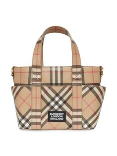 Burberry Kids сумка-тоут в клетку Vintage Check с логотипом