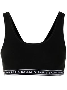 Balmain топ-бра с логотипом