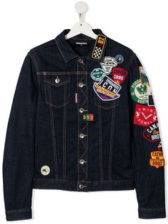 Dsquared2 Kids джинсовая куртка с нашивками